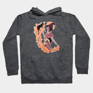 Floating Witch & Her Cat Hoodie